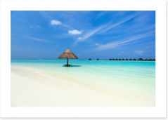 Tropical beach in the Maldives Art Print 64278741