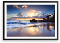 Beach sunrise at Noraville Framed Art Print 64410242