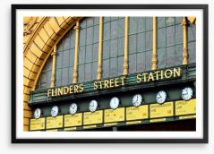Iconic Flinders Street station Framed Art Print 64465303