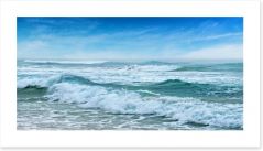 Lapping waves panorama Art Print 64527007
