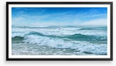 Lapping waves panorama Framed Art Print 64527007