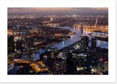 Aerial view of Melbourne Art Print 64532620