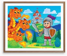 Knights and Dragons Framed Art Print 64719709