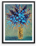 Bloom in blues Framed Art Print 65117980