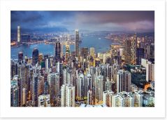 Hong Kong skyline Art Print 65574727