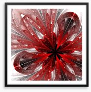 Shiny red fractal Framed Art Print 65924304