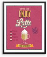Latte love Framed Art Print 65925403