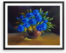 Blue wildflower bouquet Framed Art Print 66105575