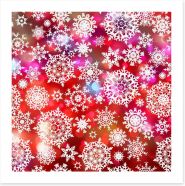 Shimmering snowflakes Art Print 66194164