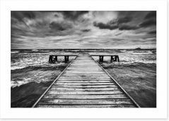 The old jetty and the storm Art Print 66253310