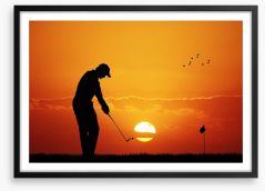 Sunset swing Framed Art Print 66571615