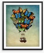 Butterfly balloon Framed Art Print 66732178