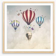 Elephant and balloons Framed Art Print 67022655