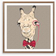 The old giraffe Framed Art Print 67172195