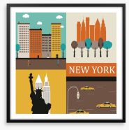 Manhattan memories Framed Art Print 67695071