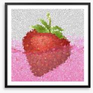 Strawberry bits Framed Art Print 68919369