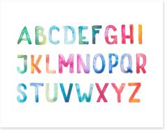 Rainbow letters Art Print 69150384