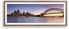 Sydney CBD panoramic at dusk Framed Art Print 69805273