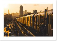 Sunset subway Art Print 69824143