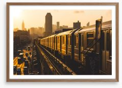 Sunset subway Framed Art Print 69824143
