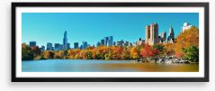 Central Park in Autumn Framed Art Print 70676089
