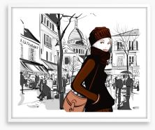 Montmartre square stroll Framed Art Print 71021945