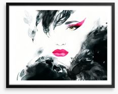 Armed with pink eyeshadow Framed Art Print 71023420