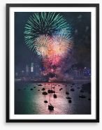 Sydney harbour fireworks Framed Art Print 71297719