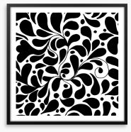 Swirl in black Framed Art Print 71382714
