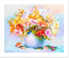 Spring wildflowers in a vase Art Print 71477772
