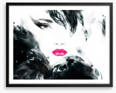 Armed with pink lipstick Framed Art Print 71596493
