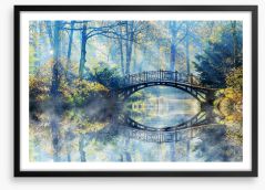 Sunbeam bridge reflections Framed Art Print 72566067