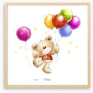 Bear with balloons Framed Art Print 72784057
