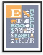 Alphabet and Numbers Framed Art Print 72880539