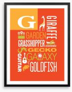 Alphabet and Numbers Framed Art Print 72880631