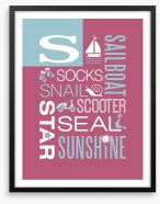 S is for sailboat Framed Art Print 72880882