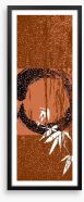 Zen circle and bamboo Framed Art Print 72942780