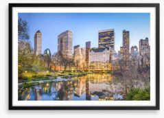 Central Park reflections Framed Art Print 73314409