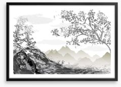 Mountain breeze Framed Art Print 73427383