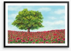 The poppy tree Framed Art Print 73541426