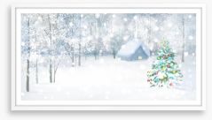 A white Christmas Framed Art Print 73584284