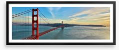 Golden Gate Bridge panoramic Framed Art Print 73939513