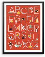 Alphabet and Numbers Framed Art Print 73956374