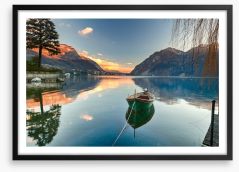 Calm at Lake Como Framed Art Print 74022515