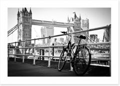 Bicycle by the Thames Art Print 74244264