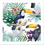Tropical toucan Art Print 75057977