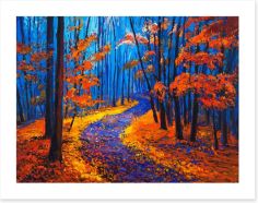 Autumn forest path Art Print 75257553