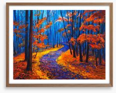 Autumn forest path Framed Art Print 75257553