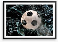 Soccer smash Framed Art Print 75565566