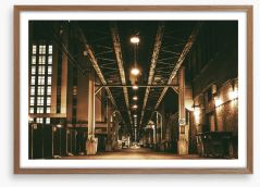 Under the Chicago City bridge Framed Art Print 75674747